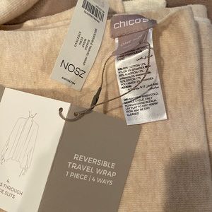 Chicos NOSZ reversible travel wrap NEW